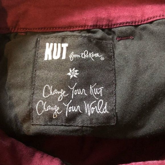 KUT FROM THE KLOTH Womens Maroon Cropped Pants Sz 8 - Picture 5 of 10